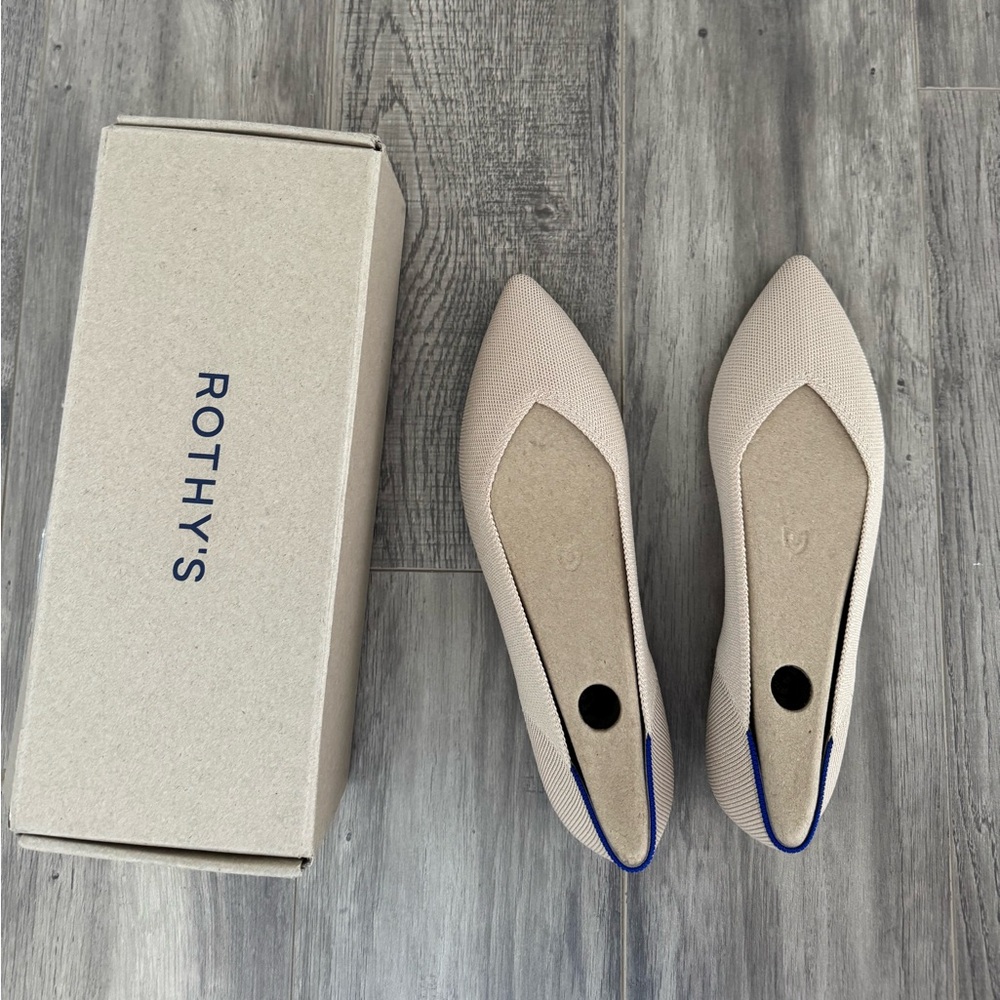 Rothy’s The Point Ecru Nude Ballet Flat